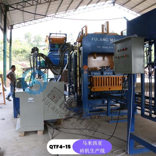 马来西亚QTF4-15水泥摊铺免烧砖机