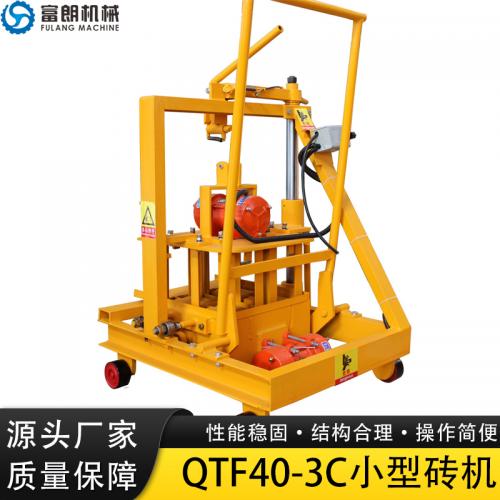 QTF40-3C手动小型水泥砖机移动免烧砖机